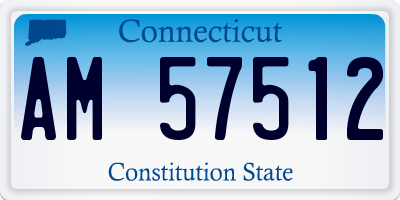 CT license plate AM57512