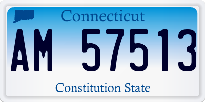 CT license plate AM57513