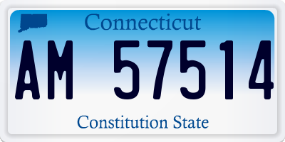 CT license plate AM57514