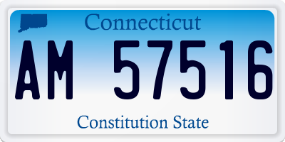 CT license plate AM57516
