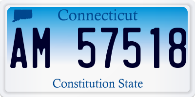 CT license plate AM57518