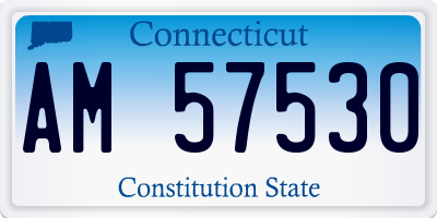 CT license plate AM57530