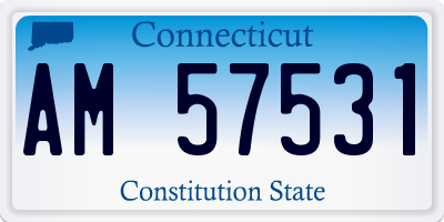 CT license plate AM57531