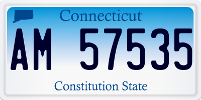 CT license plate AM57535