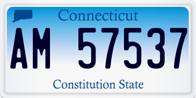 CT license plate AM57537