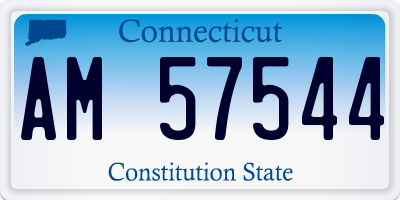CT license plate AM57544