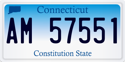 CT license plate AM57551