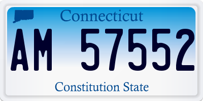 CT license plate AM57552