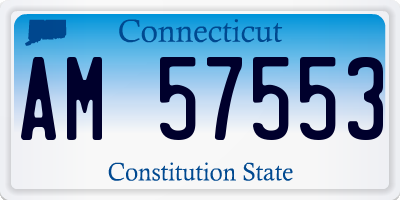 CT license plate AM57553