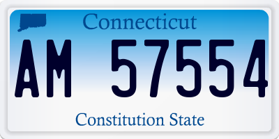 CT license plate AM57554