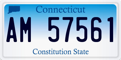 CT license plate AM57561