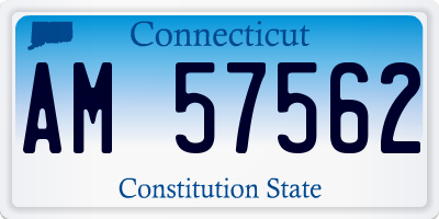CT license plate AM57562