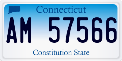 CT license plate AM57566
