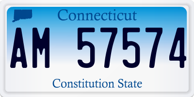 CT license plate AM57574