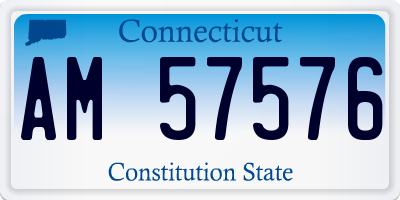 CT license plate AM57576