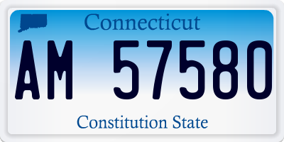 CT license plate AM57580