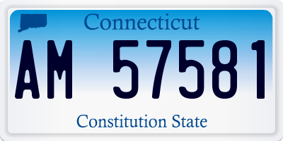 CT license plate AM57581