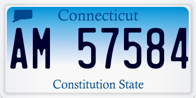 CT license plate AM57584