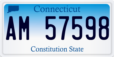 CT license plate AM57598