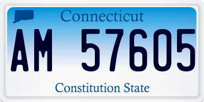 CT license plate AM57605