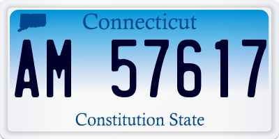 CT license plate AM57617