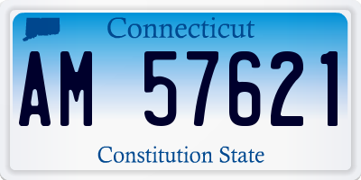 CT license plate AM57621