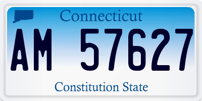 CT license plate AM57627