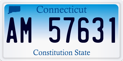 CT license plate AM57631