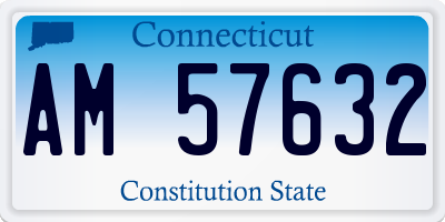 CT license plate AM57632
