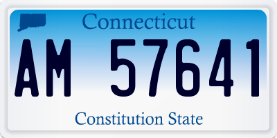 CT license plate AM57641
