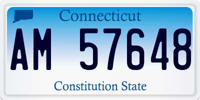 CT license plate AM57648