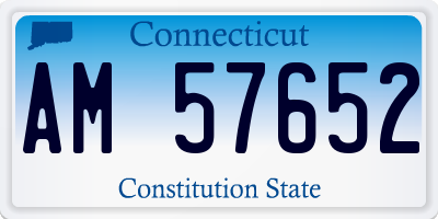 CT license plate AM57652