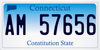 CT license plate AM57656