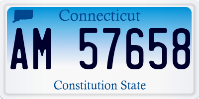 CT license plate AM57658