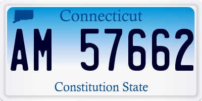CT license plate AM57662