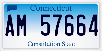 CT license plate AM57664