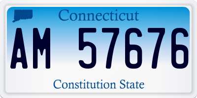 CT license plate AM57676