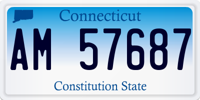 CT license plate AM57687