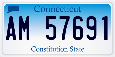 CT license plate AM57691