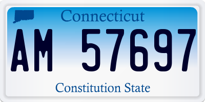 CT license plate AM57697