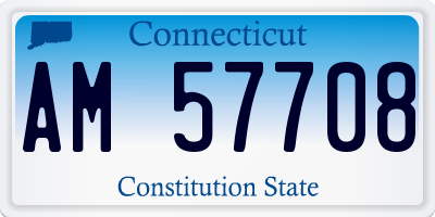 CT license plate AM57708