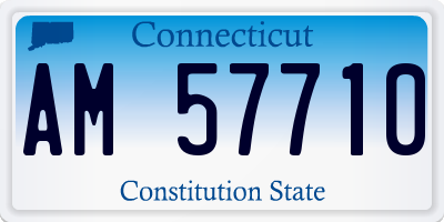 CT license plate AM57710