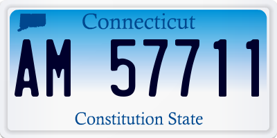 CT license plate AM57711
