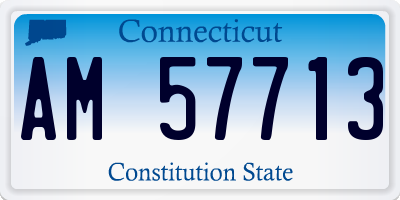 CT license plate AM57713