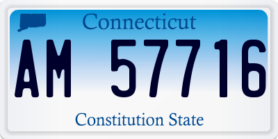 CT license plate AM57716