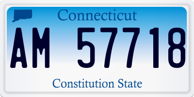 CT license plate AM57718