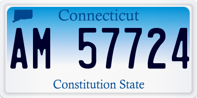 CT license plate AM57724