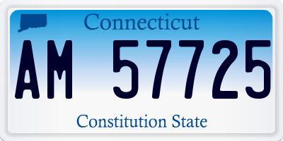 CT license plate AM57725