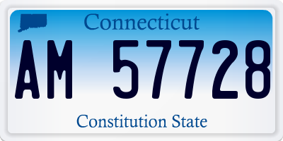 CT license plate AM57728