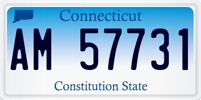 CT license plate AM57731